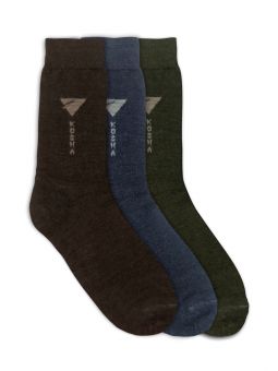 Terra Pack of 3 Assorted Merino Wool Winter Liner Socks | Men